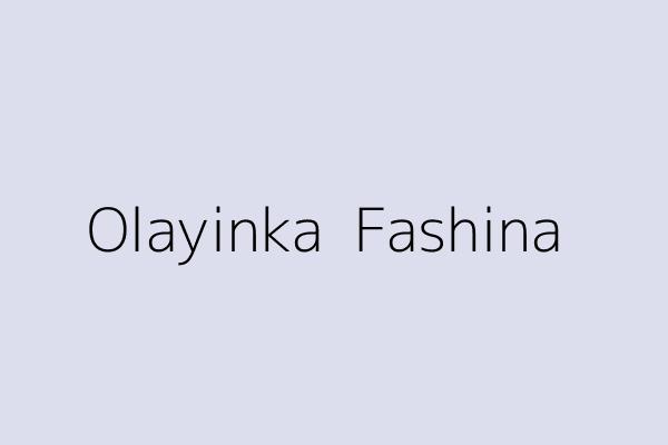 Olayinka  Fashina 